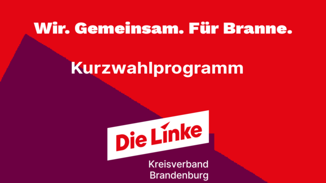 Bild Deckblatt Kurzwahlprogramm Kommunalwahl Brandenburg Havel